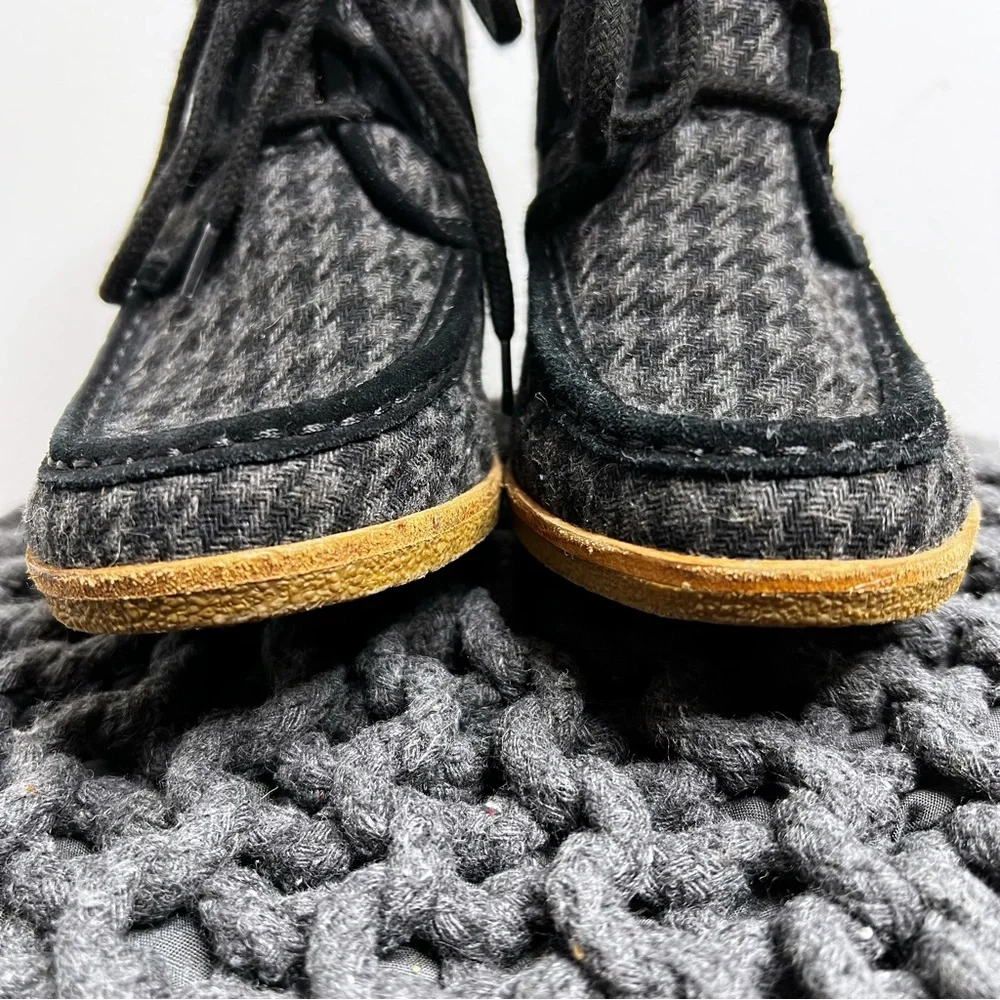 G.H. Bass & Co. Rosa Wedgie Houndstooth Bootie Size 7.5 Gray